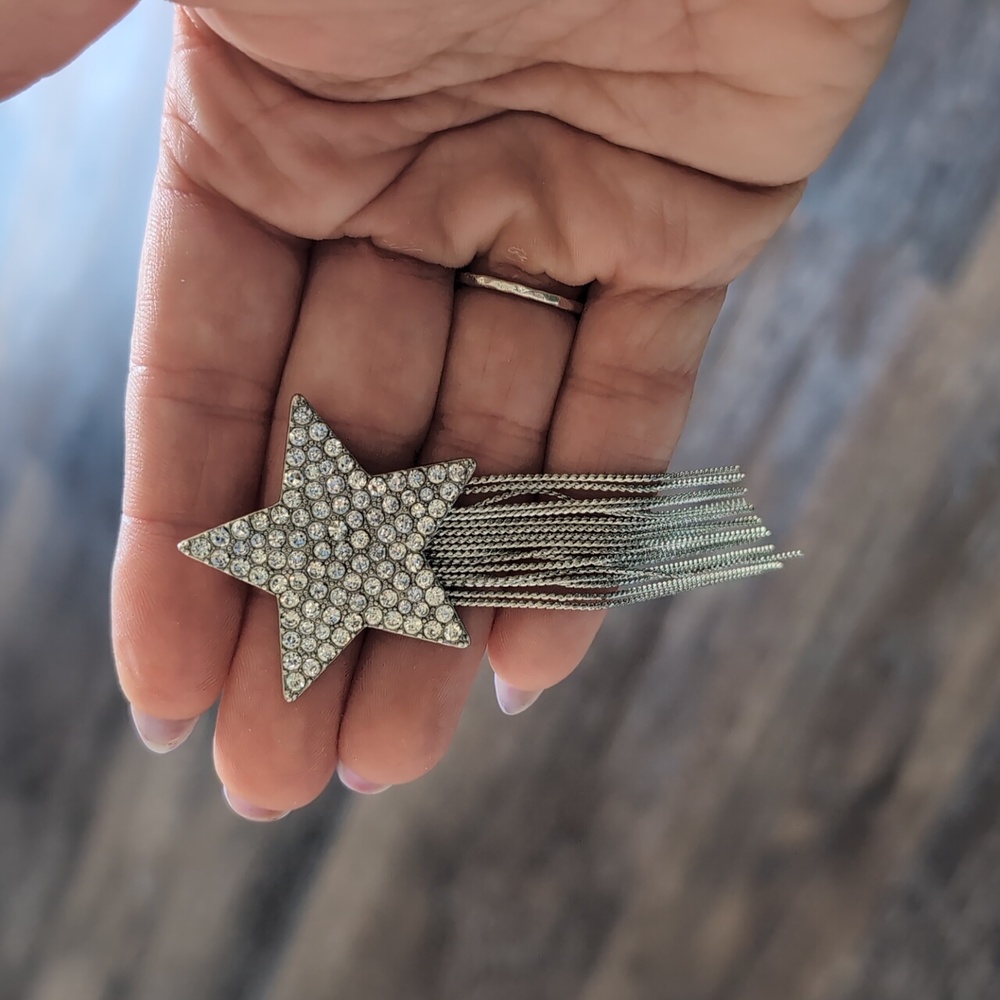 8 Other Reasons Paris Hilton Rock Star Dangle Earrings Silver Tone